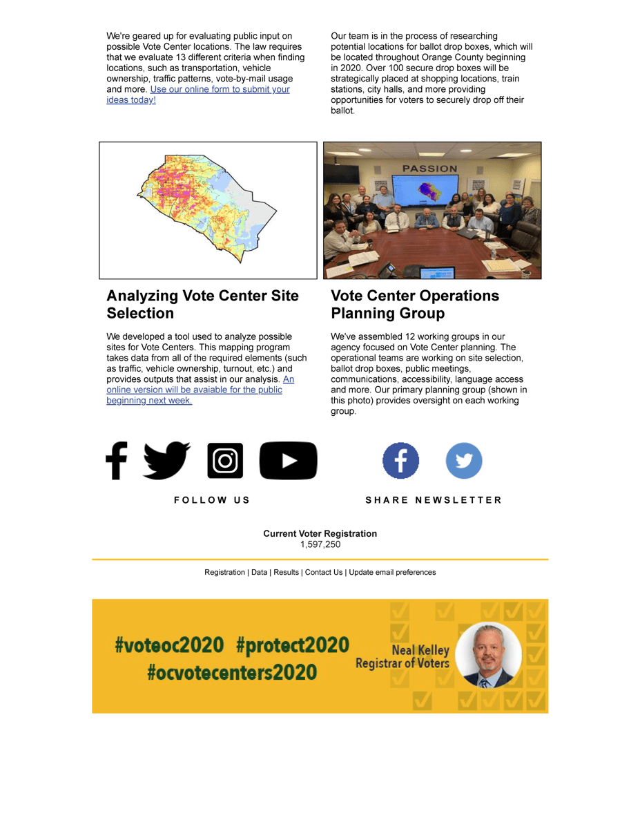 Vote Center Newsletter Page 1