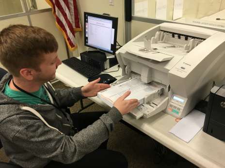 Ballot Scanning Underway Ballot Scanning Underway