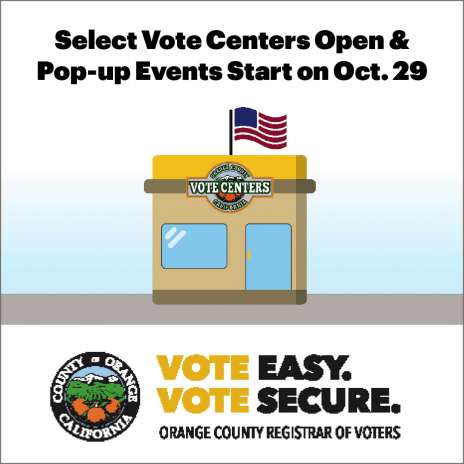 Headline image for Select Vote Centers Open and Pop-up Events Start on Oct. 29