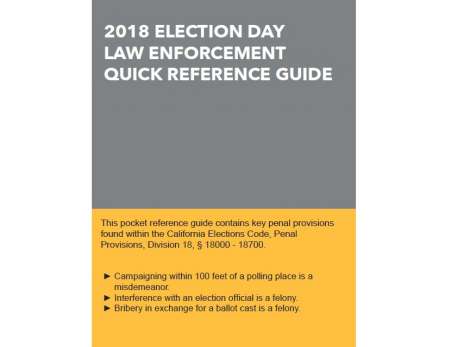 Law Enforcement Election Day Pocket Guide