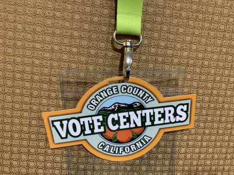 Vote Center Badge Designed for Employees
