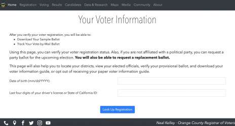 Your Voter Info Page Ready for Business